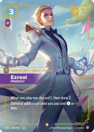 Ezreal - Prodigy (SP5/006) - Vendetta Foil (Riftbound TCG)