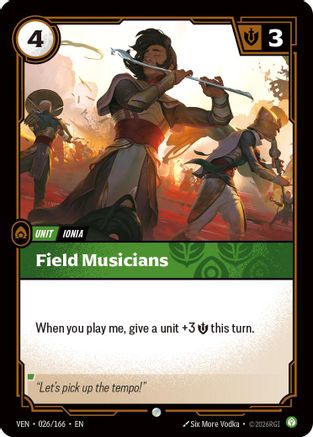 Field Musicians (026/166) - Vendetta Foil (Riftbound TCG)
