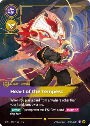 Kennen - Heart of the Tempest (Overnumbered) (197/166) - Vendetta Foil (Riftbound TCG)