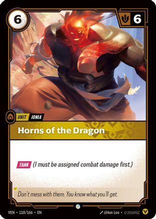 Horns of the Dragon (118/166) - Vendetta  (Riftbound TCG)