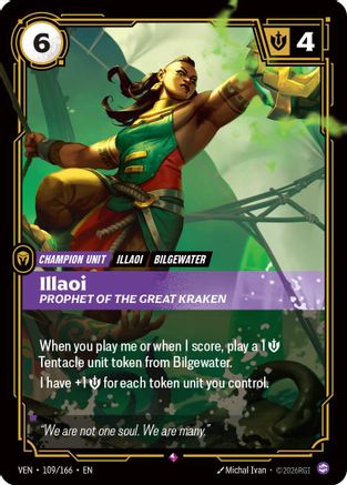 Illaoi - Prophet of the Great Kraken (109/166) - Vendetta Foil (Riftbound TCG)