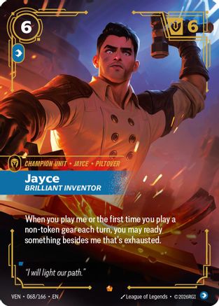 Jayce - Brilliant Inventor (068/166) - Vendetta Foil (Riftbound TCG)