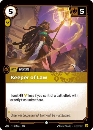 Keeper of Law (119/166) - Vendetta  (Riftbound TCG)