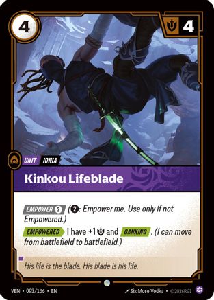 Kinkou Lifeblade (093/166) - Vendetta  (Riftbound TCG)