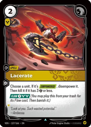 Lacerate (127/166) - Vendetta Foil (Riftbound TCG)