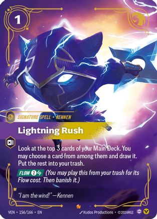 Lightning Rush (156/166) - Vendetta Foil (Riftbound TCG)