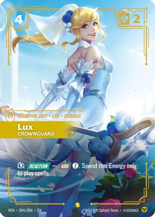 Lux - Crownguard (SP6/006) - Vendetta Foil (Riftbound TCG)