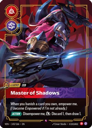 Zed - Master of Shadows (143/166) - Vendetta Foil (Riftbound TCG)