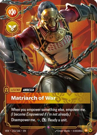 Ambessa - Matriarch of War (153/166) - Vendetta Foil (Riftbound TCG)