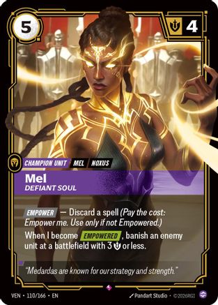 Mel - Defiant Soul (110/166) - Vendetta Foil (Riftbound TCG)