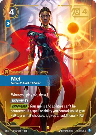 Mel - Newly Awakened (Alternate Art) (069a/166) - Vendetta Foil (Riftbound TCG)
