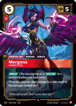 Morgana - Vindictive (017/166) - Vendetta Foil (Riftbound TCG)