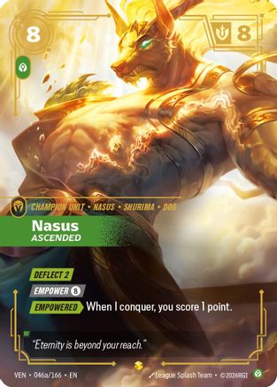 Nasus - Ascended (Alternate Art) (046a/166) - Vendetta Foil (Riftbound TCG)