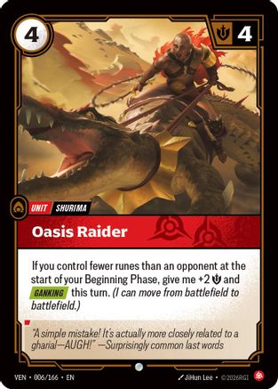 Oasis Raider (006/166) - Vendetta Foil (Riftbound TCG)