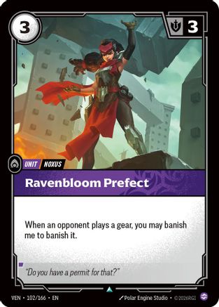 Ravenbloom Prefect (102/166) - Vendetta Foil (Riftbound TCG)
