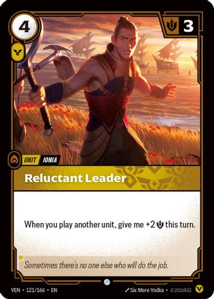 Reluctant Leader (121/166) - Vendetta Foil (Riftbound TCG)