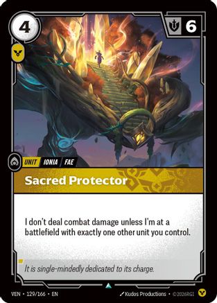 Sacred Protector (129/166) - Vendetta  (Riftbound TCG)