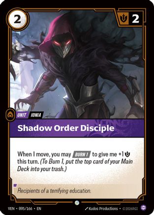 Shadow Order Disciple (095/166) - Vendetta  (Riftbound TCG)