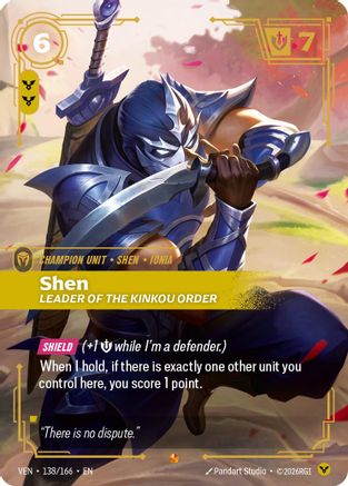Shen - Leader of the Kinkou Order (138/166) - Vendetta Foil (Riftbound TCG)