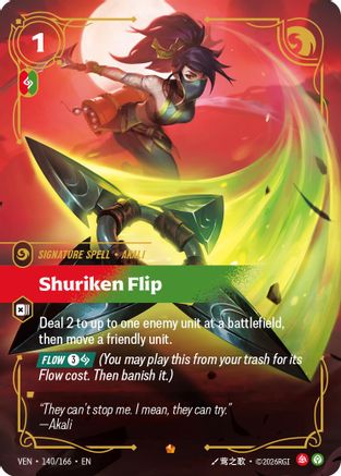 Shuriken Flip (140/166) - Vendetta Foil (Riftbound TCG)