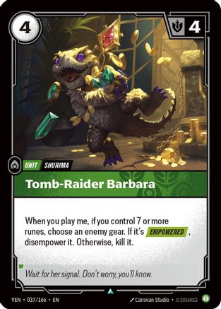 Tomb-Raider Barbara (037/166) - Vendetta  (Riftbound TCG)