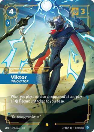 Viktor - Innovator (Overnumbered) (176/166) - Vendetta Foil (Riftbound TCG)