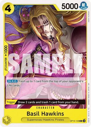 Basil Hawkins (OP10-109) - Starter Deck 36: YELLOW Eustass"Captain"Kid