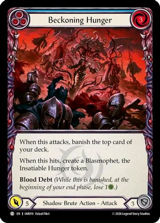 Beckoning Hunger (Blue) (IAR019) - Usurp the Shadow Throne Rainbow Foil