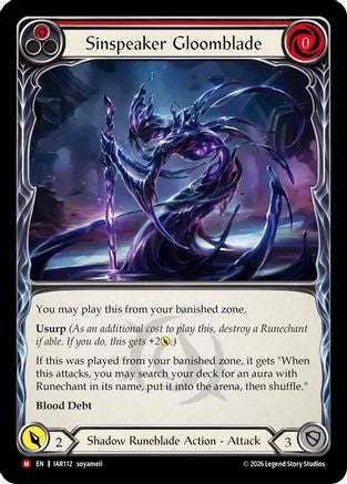 Sinspeaker Gloomblade (Red) (IAR112) - Usurp the Shadow Throne