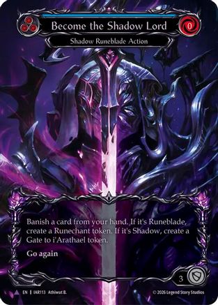 Become the Shadow Lord (Blue) (Marvel) (IAR113) - Usurp the Shadow Throne Cold Foil