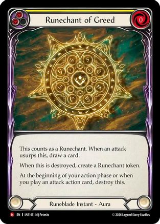 Runechant of Greed (Yellow) (IAR145) - Usurp the Shadow Throne