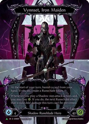 Vynnset, Iron Maiden (Marvel) - CON007 (CON007) - Flesh and Blood: Promo Cards Cold Foil