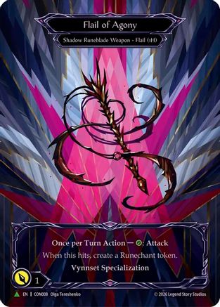 Flail of Agony (Marvel) - CON008 (CON008) - Flesh and Blood: Promo Cards Rainbow Foil