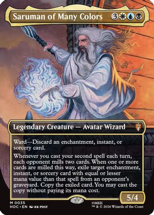 Saruman of Many Colors (Borderless) (HOC-035) - The Hobbit: Eternal-Legal Foil