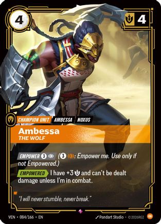 Ambessa - The Wolf (084/166) - Vendetta Foil (Riftbound TCG)
