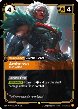 Ambessa - The Wolf (Alternate Art) (084a/166) - Vendetta Foil (Riftbound TCG)