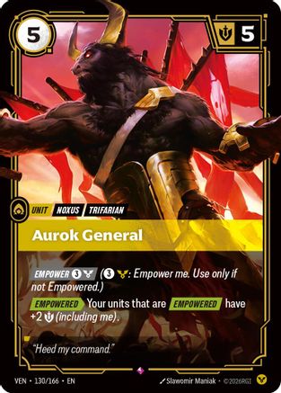 Aurok General (130/166) - Vendetta Foil (Riftbound TCG)