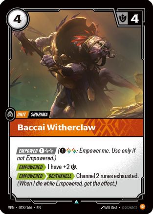 Baccai Witherclaw (078/166) - Vendetta Foil (Riftbound TCG)