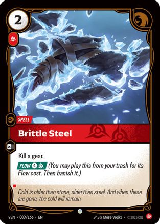 Brittle Steel (003/166) - Vendetta Foil (Riftbound TCG)