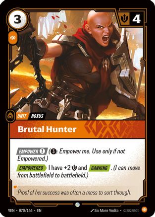 Brutal Hunter (070/166) - Vendetta Foil (Riftbound TCG)