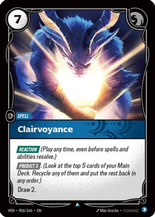 Clairvoyance (056/166) - Vendetta Foil (Riftbound TCG)