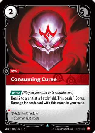 Consuming Curse (010/166) - Vendetta  (Riftbound TCG)