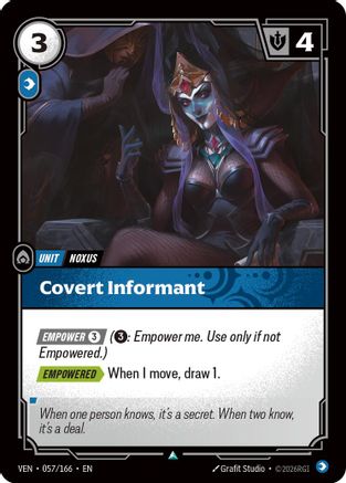 Covert Informant (057/166) - Vendetta Foil (Riftbound TCG)