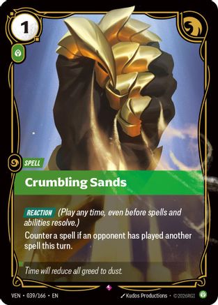 Crumbling Sands (039/166) - Vendetta Foil (Riftbound TCG)