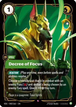 Decree of Focus (040/166) - Vendetta Foil (Riftbound TCG)