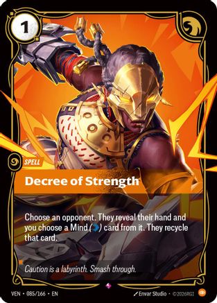 Decree of Strength (085/166) - Vendetta Foil (Riftbound TCG)