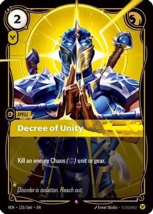 Decree of Unity (131/166) - Vendetta Foil (Riftbound TCG)