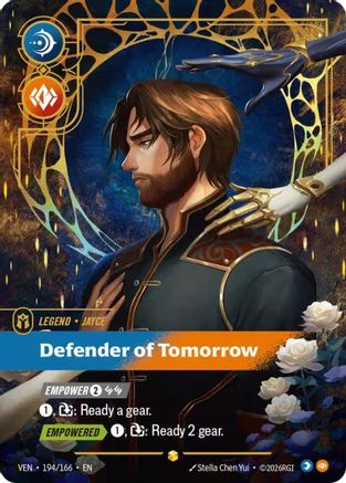Jayce - Defender of Tomorrow (Overnumbered) (194/166) - Vendetta Foil (Riftbound TCG)