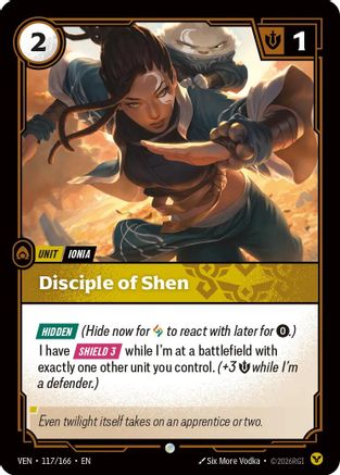 Disciple of Shen (117/166) - Vendetta  (Riftbound TCG)