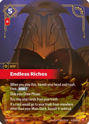 Endless Riches (022/166) - Vendetta Foil (Riftbound TCG)